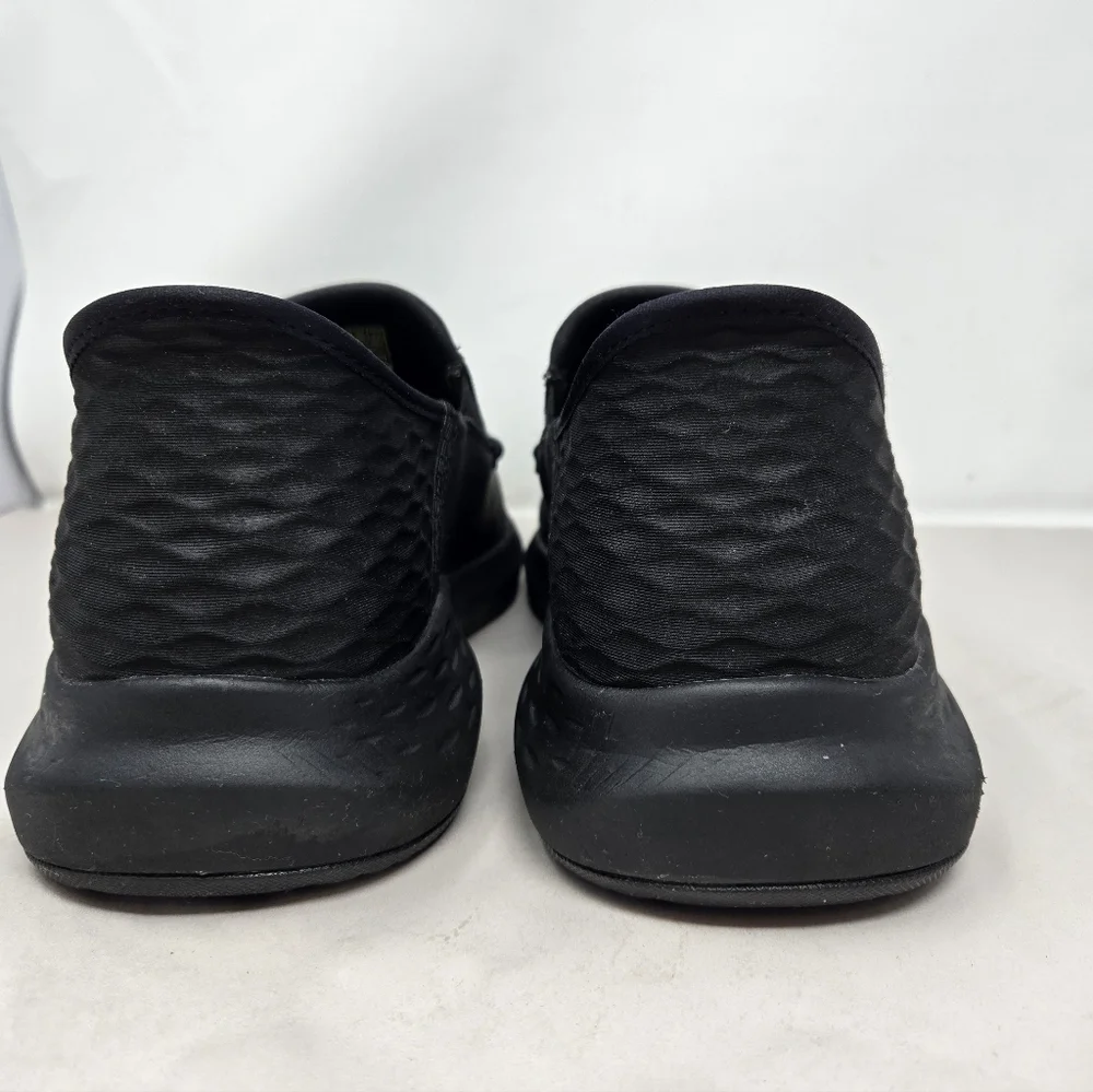 Skechers Mens Slip In Loafers Sz 10 Relaxed Fit Black Leather Parson-Oswin